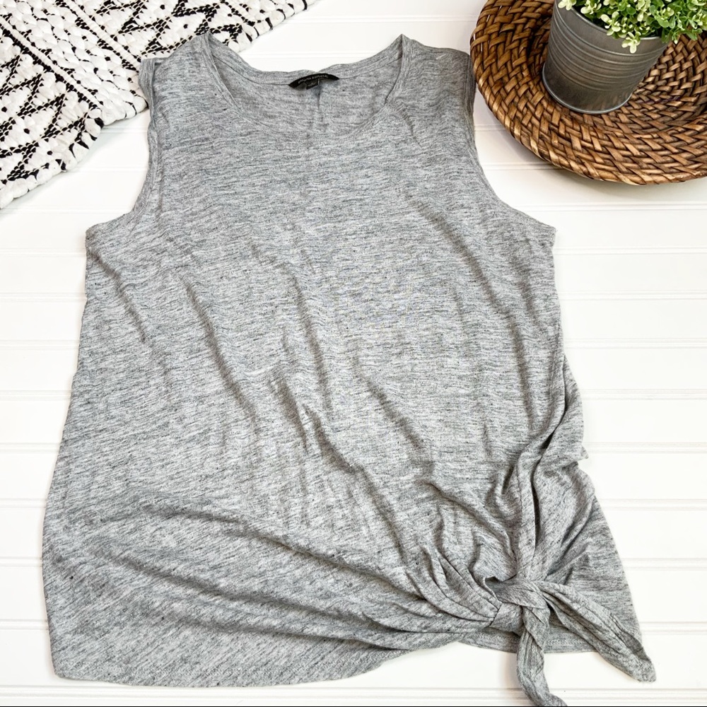 BANANA REPUBLIC Grey Tie Waist Tank Top
